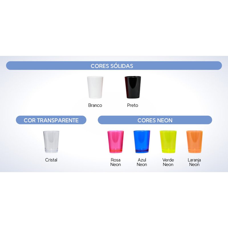 copo shot personalizado cores