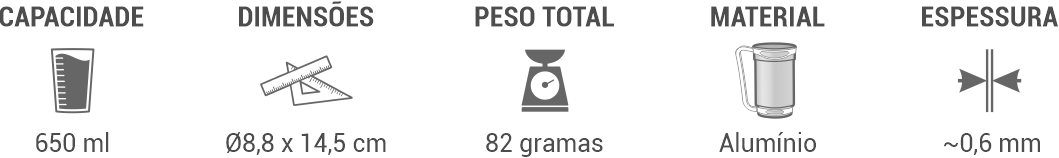 medias caneca aluminio alca plastica