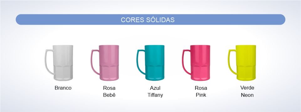 cores caneca chopp polmero