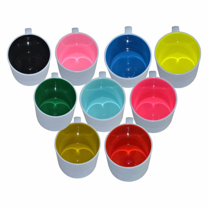 caneca cafe interno colorido sublima polimer