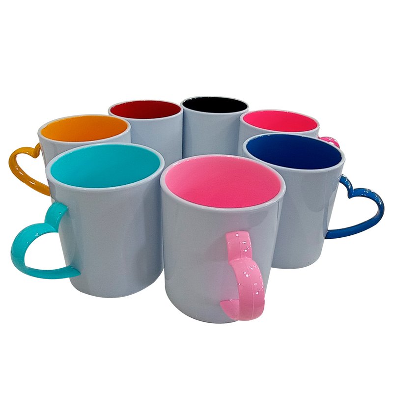 caneca polimero coracao