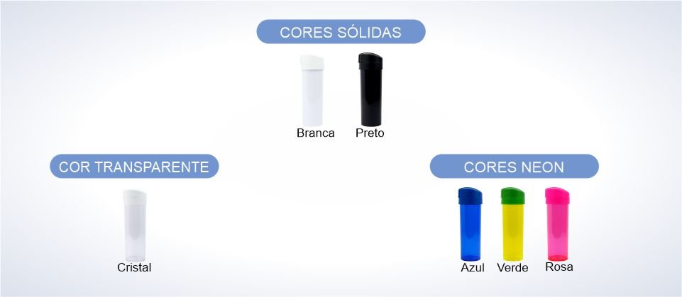 cores garrafa solida loja copos
