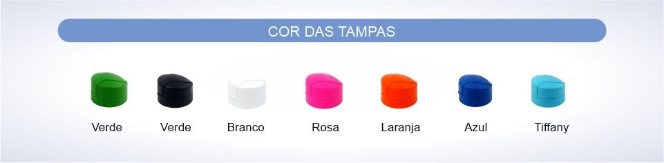 cores tampas garrafa degrade loja copos