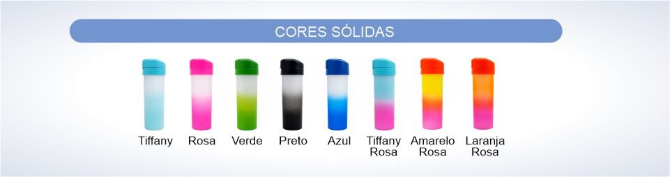 cores garrafa degrade loja copos