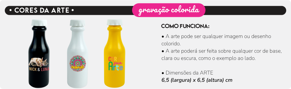 garrafa retro 500ml colorida