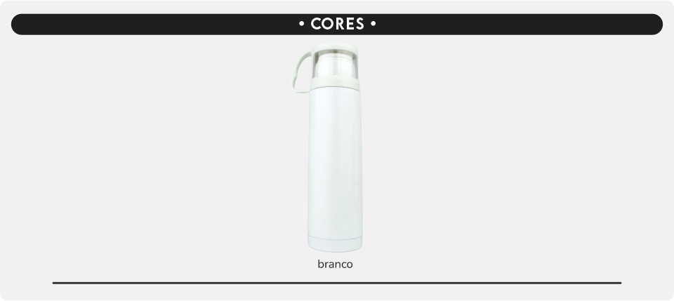 core garrafa aco inox termica c copo branca 500ml loja copos