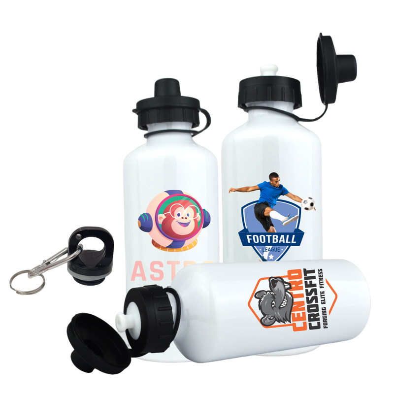 garrafa aluminio squeeze branco 600ml tampa dupla 01 loja copos