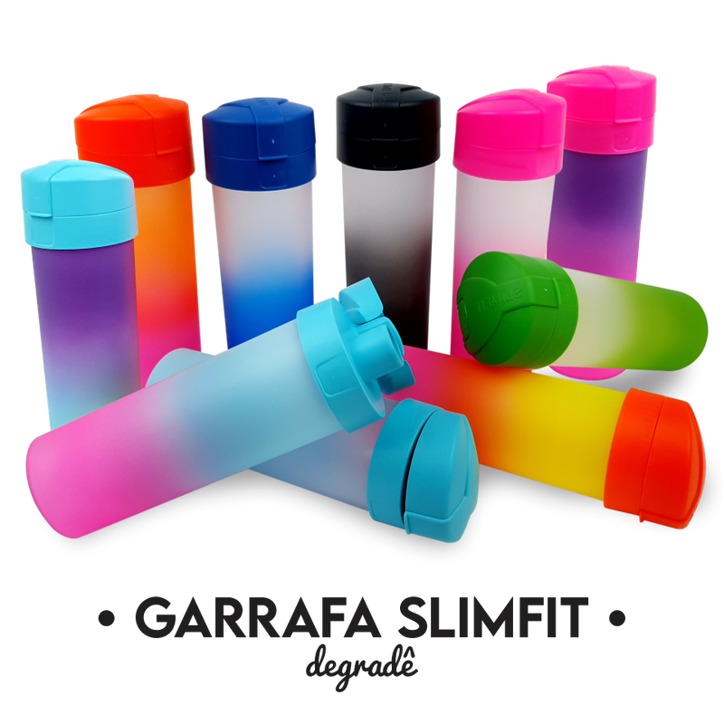 garrafa slimfit degrade sem personalizacao