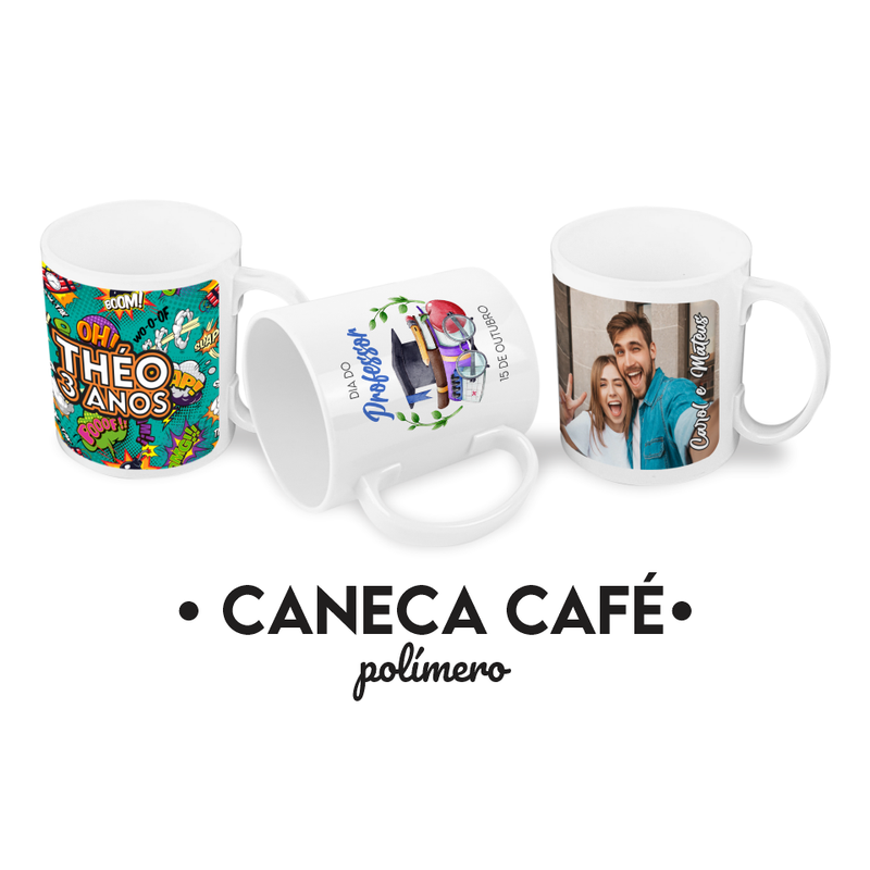 A caneca cafe polimero loja copos
