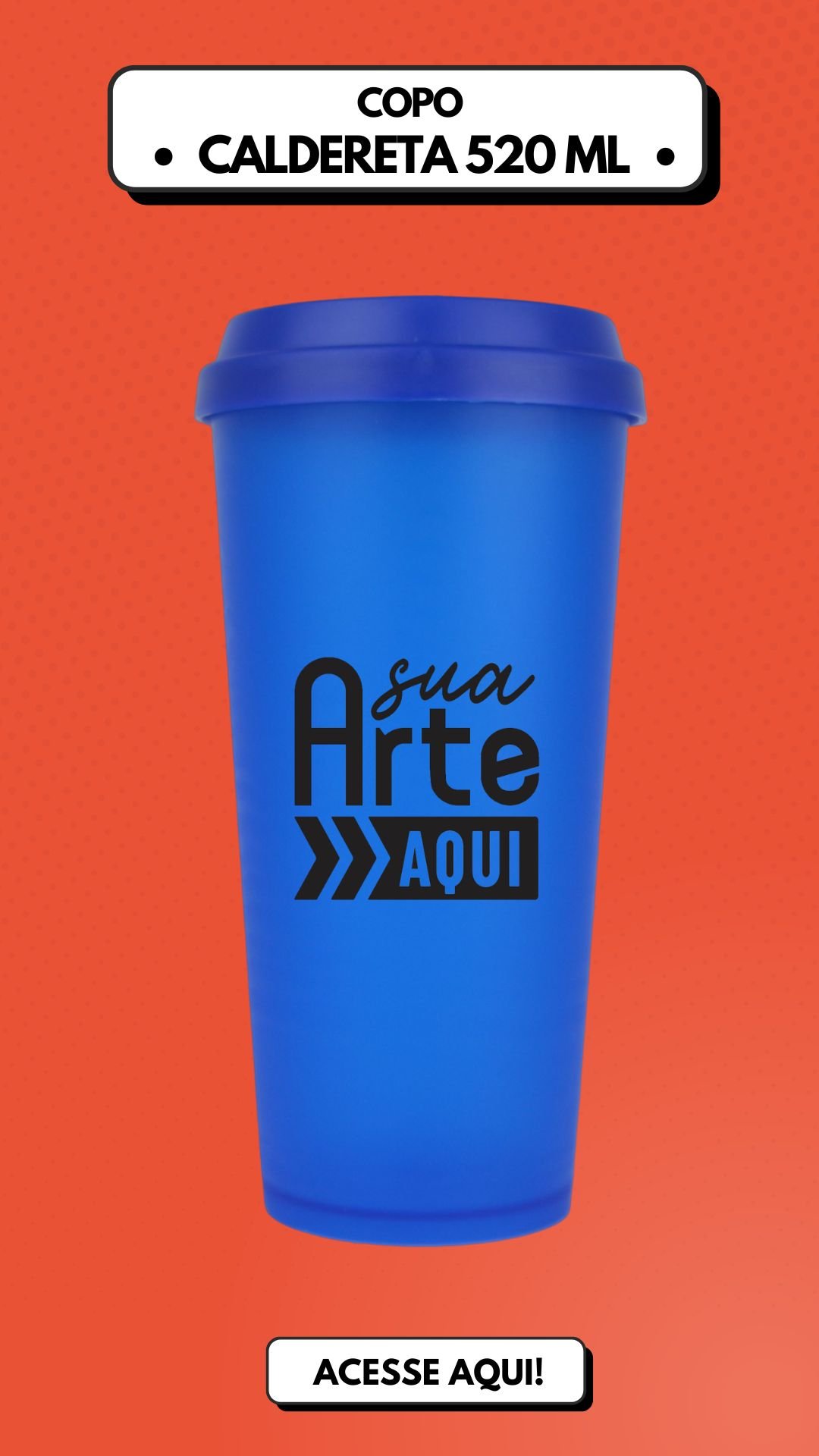 8 COPO COM TAMPA ESTILO CAF PERSONALIZADO