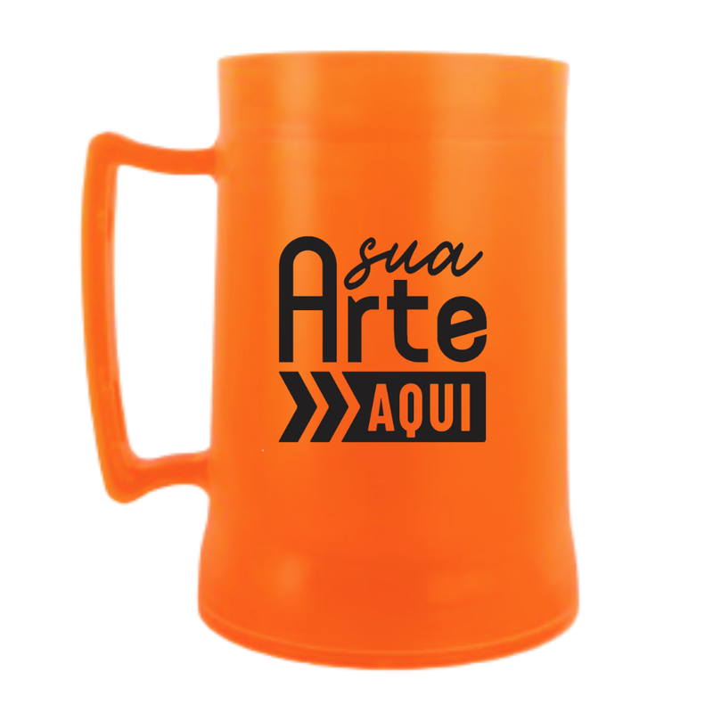 CANECA GEL 450ML LARANJA