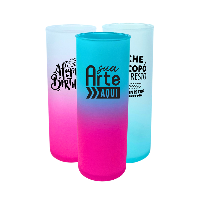 copo long drink degrade acrilico personalizado 350ml