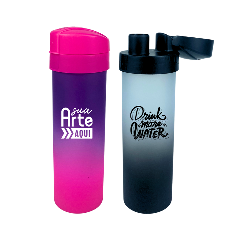 garrafa slimfit degrade acrilico personalizada 540ml